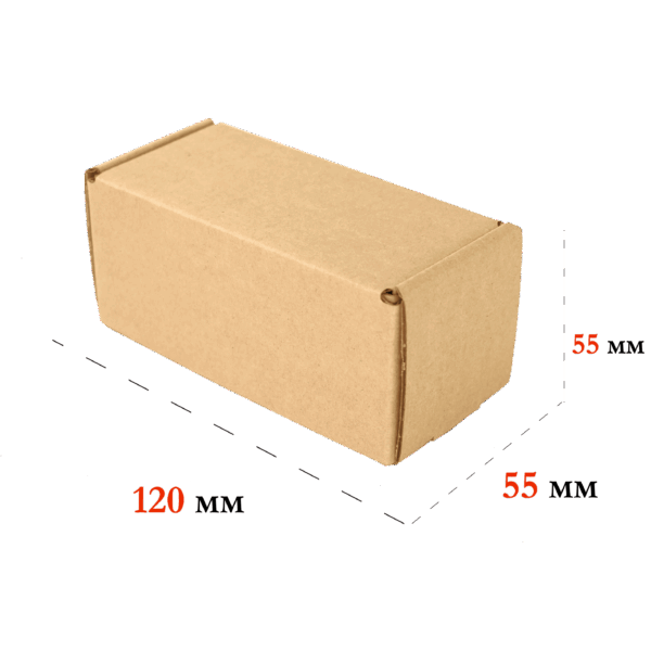 Коробка самосборная 120*55*55 Е Бурый 0427