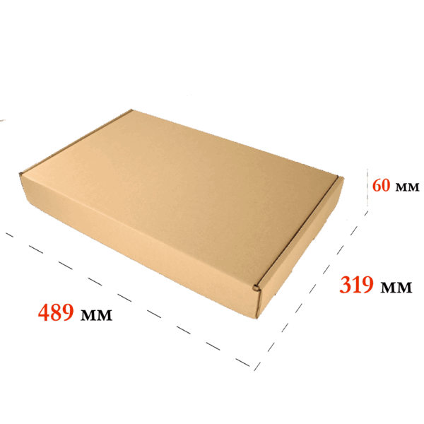 Коробка самосборная 489*319*60 С Бурый 0427